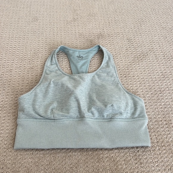 Alo Sports Bra Seafoam Green Color - Picture 3 of 7